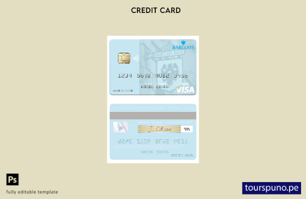lista para imprimir plantilla de tarjeta de débito visa Monaco Barclays Bank PLC